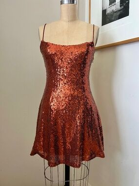 NWT UO Gretta Sequin Slip Mini Dress